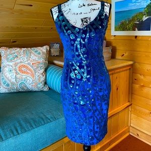 Tatyana velvet and sequin short dress